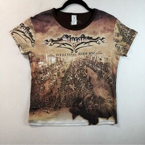 Rare  Sturgis Welcome Riders Graphic Tee - Brown Tan ( Large)